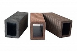 Stâlp gard WPC Trix 5 x 4 x 200 cm Lucios / Neperiat Gri-2