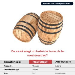 Butoi lemn masiv stejar pentru vin 400 L-2