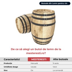 Butoi lemn masiv dud pentru țuică 70 L + Cadou Soluții tratare vin-3