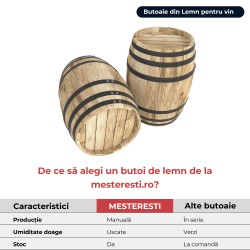 Butoi lemn masiv dud pentru vin 100 L-2