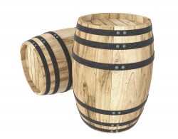 Butoi lemn masiv salcâm pentru vin 250 L-1