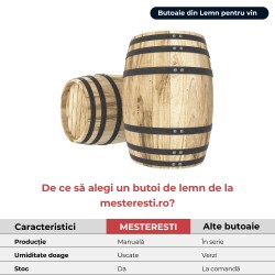 Butoi lemn masiv salcâm pentru vin 350 L-2