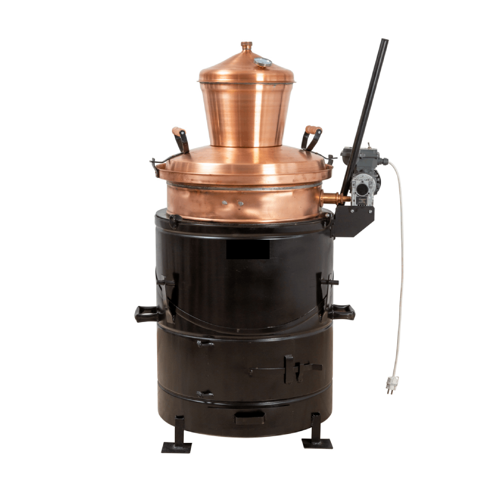 Cazan țuică 100 L Agent, basculant cu amestecător motorizat + vas răcire