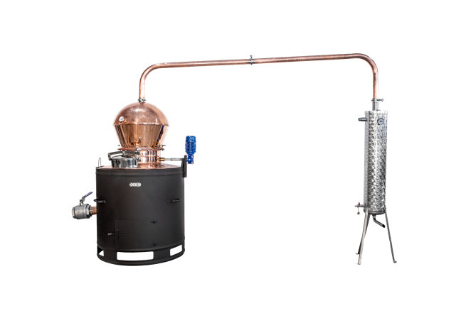 Cazan țuică profesional 350 L PRO President, cu amestecător motorizat + Vas răcire