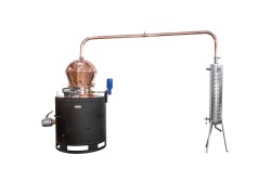 Cazan țuică profesional 350 L PRO President, cu amestecător motorizat + Vas răcire + Cadou Accesorii-2