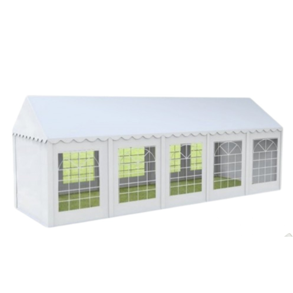 Cort evenimente 5x10 m Delta profesional, prelată UV 500 g / mp cu structură metalică 38 mm