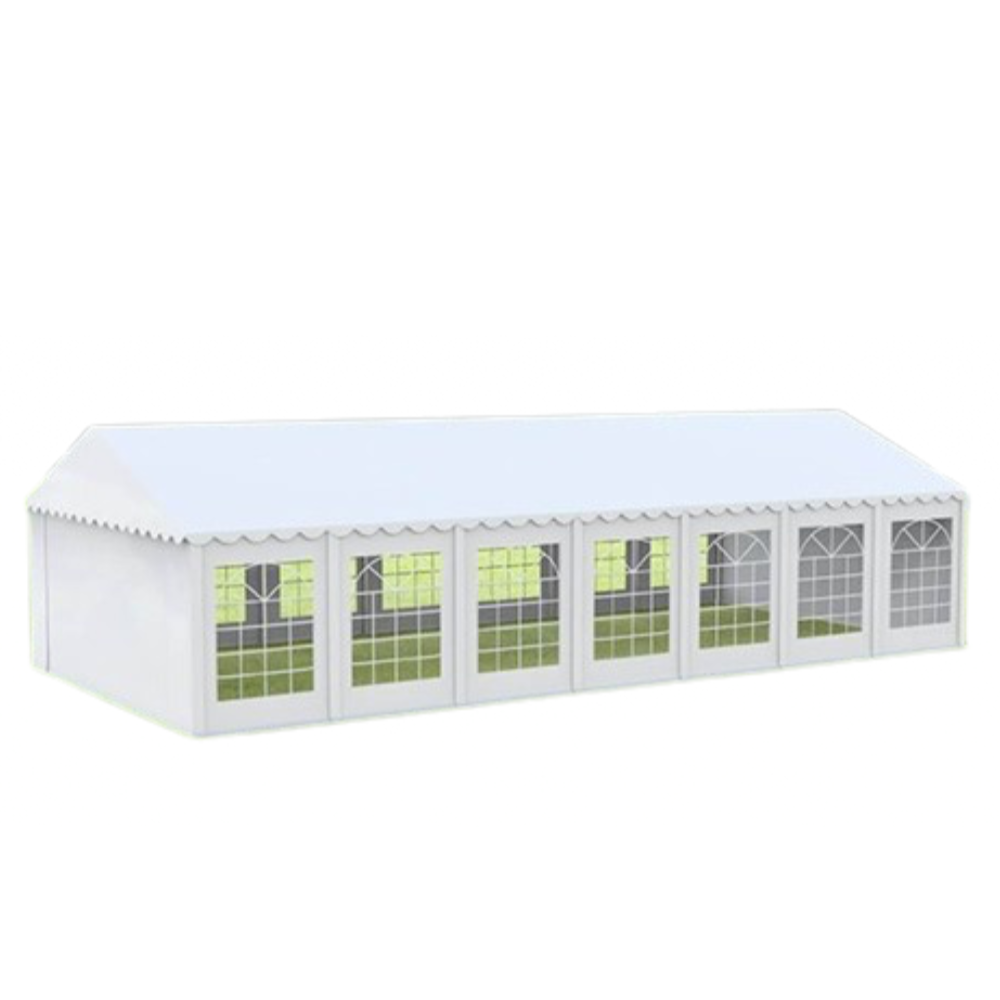 Cort evenimente 6x14 m Delta profesional, prelată UV 500 g / mp cu structură metalică 38 mm