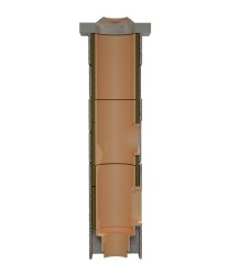 Coș de fum profesional ceramic Venera Light 6 m x 160 mm, racord 90°-3