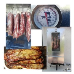 Afumătoare carne / pește din tablă zincată XL Berlin 110x28x46 cm-9