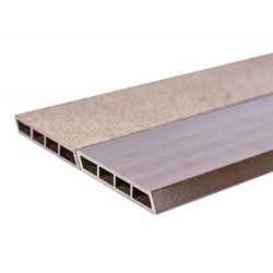 Gard WPC Wenge 11x2x200 cm Lucios / Neperiat Maro închis-2