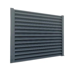 Gard aluminiu tip jaluzea Abel 1,93x2 m fără stâlpi-3