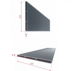 Gard aluminiu tip panou Elias, cu stâlpi, 1,5x2 m, Gri antracit-4