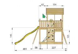 Loc de joacă Jungle Gym - Turn Chalet + Modul Bridge-3