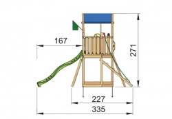 Loc de joacă Jungle Gym - Turn Hut + Modul Bridge-4