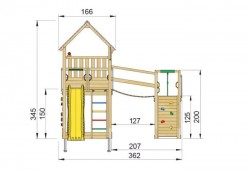 Loc de joacă Jungle Gym - Turn Palace + Modul Bridge-3