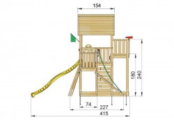 Loc de joacă Jungle Gym - Turn Palace + Modul Bridge-4