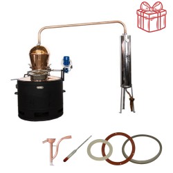 Cazan țuică profesional 200 L PRO President, cu amestecător motorizat + Vas răcire + Cadou Accesorii-1
