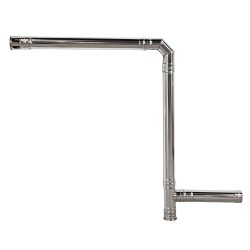 Kit evacuare centrală peleți Irinei din inox, diametru 120 mm-1