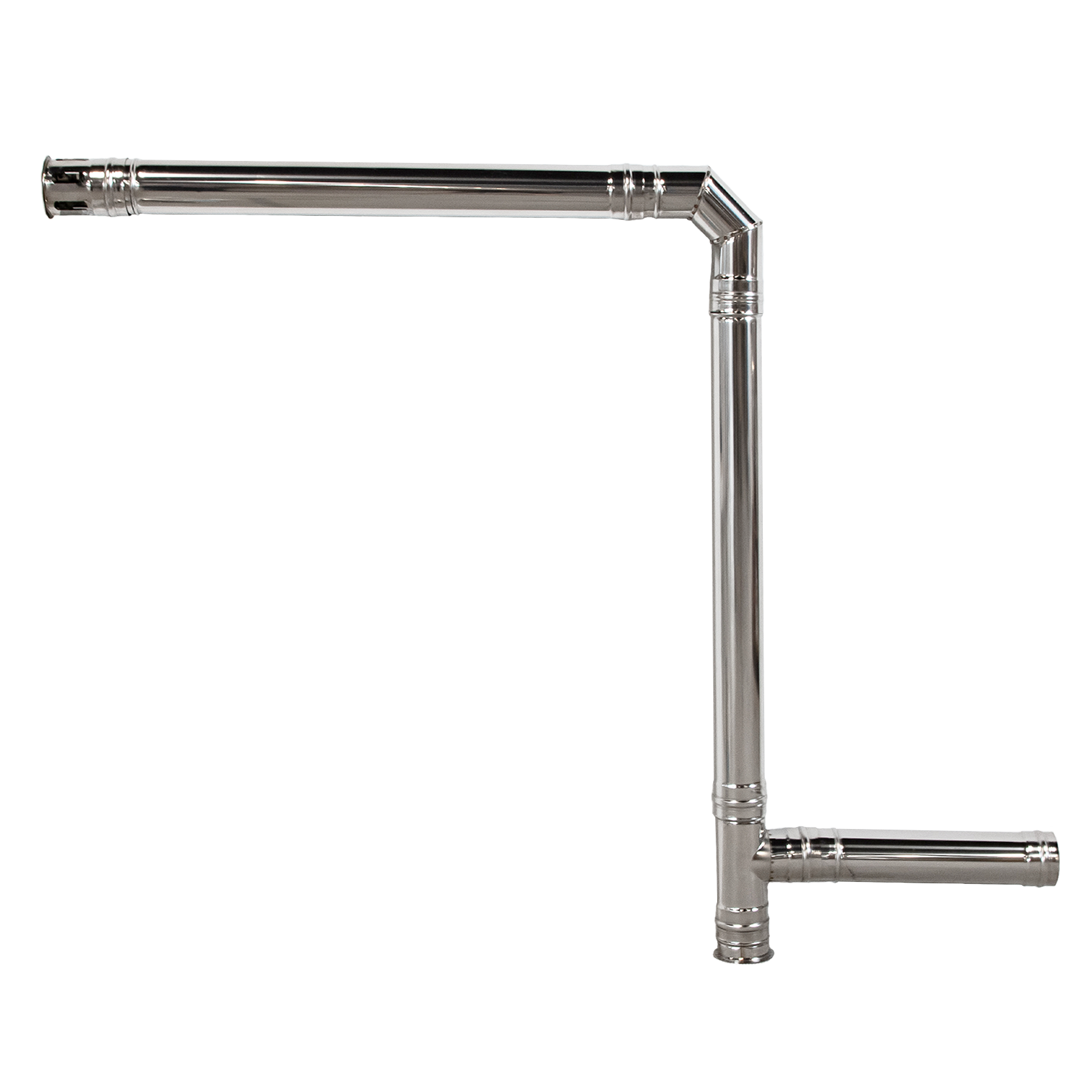 Kit evacuare centrală peleți Irinei din inox, diametru 120 mm