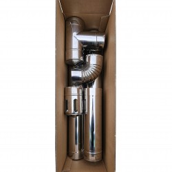 Kit evacuare centrală peleți Aden din inox, diametru 120 mm-3