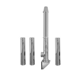 Coș de fum inox profesional Izonox 5 m x 200 mm Suspendat consolă-1
