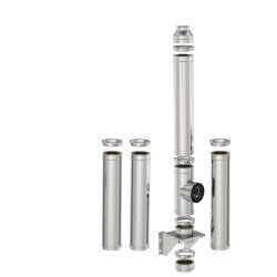 Coș de fum inox profesional Izonox 5 m x 180 mm Suspendat consolă-1