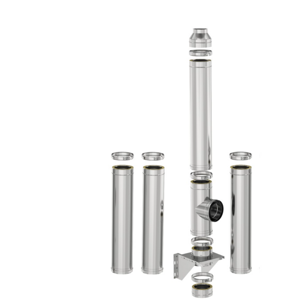 Coș de fum inox profesional Izonox 5 m x 180 mm Suspendat consolă