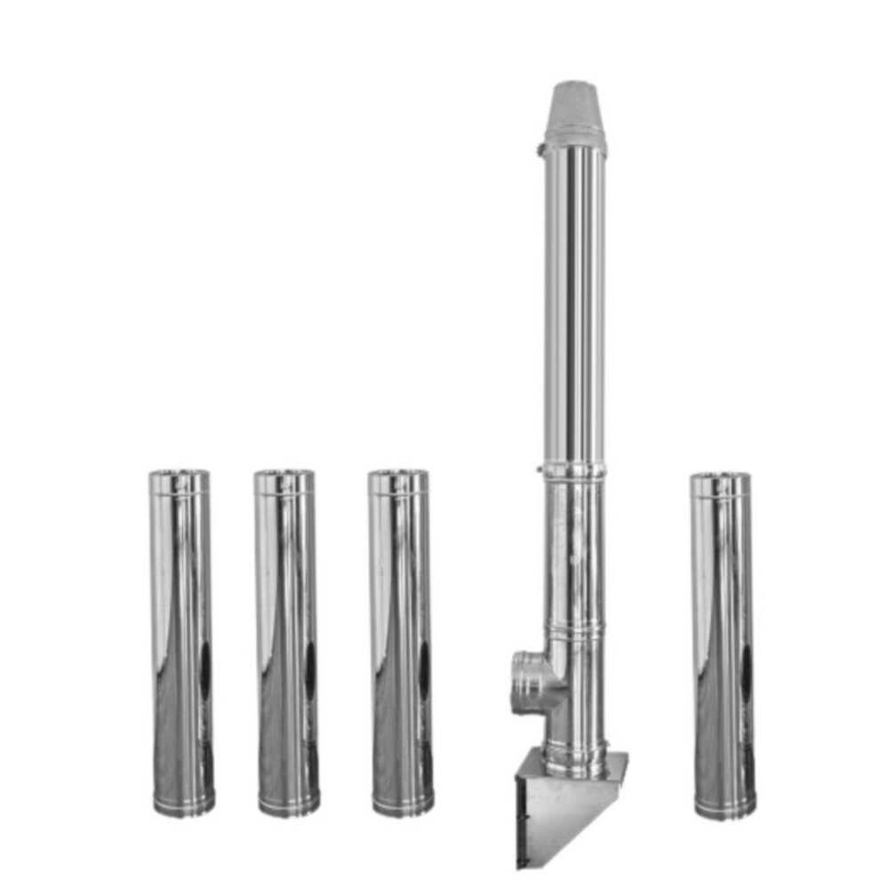 Coș de fum inox profesional Izonox 6 m x 200 mm Suspendat consolă
