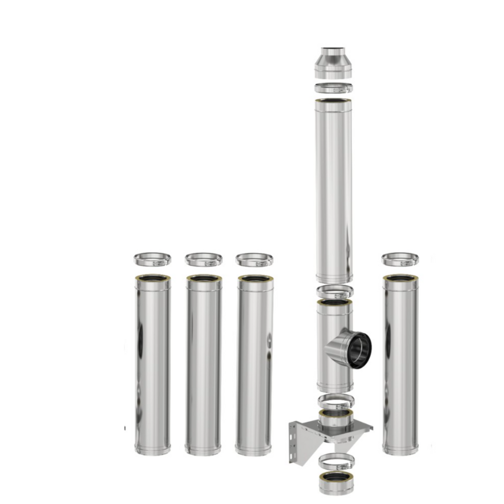 Coș de fum inox profesional Izonox 6 m x 180 mm Suspendat consolă