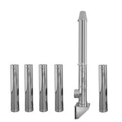 Coș de fum inox profesional Izonox 7 m x 200 mm Suspendat consolă-1