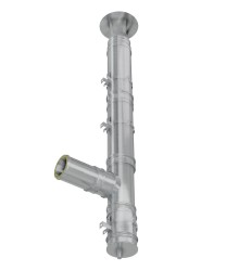 Coș fum profesional din inox Irinei Light 7 m x 200 mm pornire de la consolă (suspendat)-3
