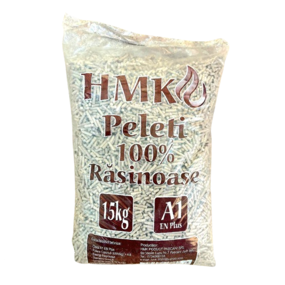 Peleți rășinoase din rumeguș, ENplus A1, 15 kg