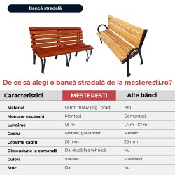 Bancă parc Maxel - Ofertă 18 + 1 Cadou-2