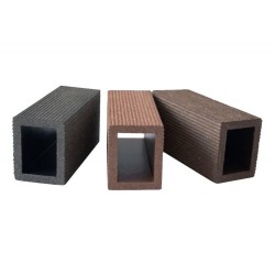 Stâlp gard WPC Evita periat patru fețe maro închis 4,8 x 3,8 x 200 cm-2