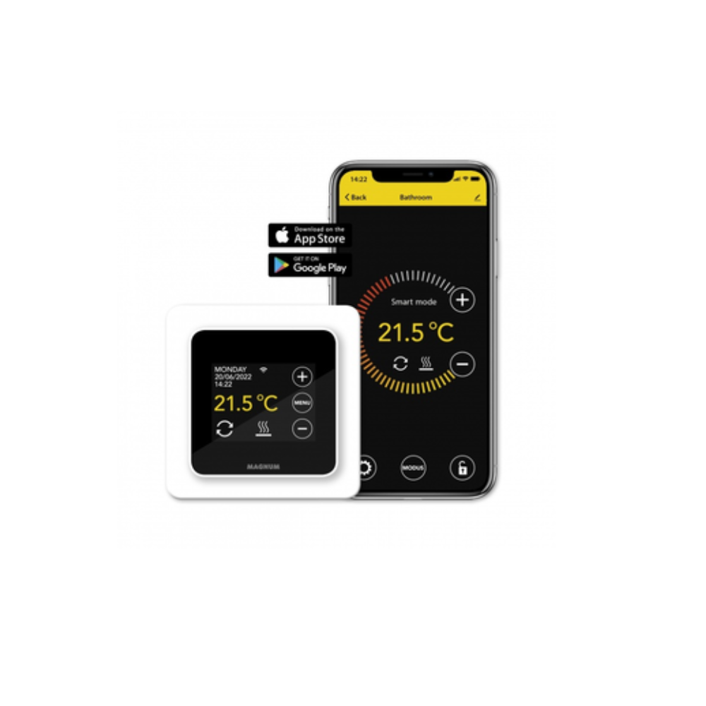 Cronotermostat Voltum, Tip A, Control Wi-Fi, cu senzor de pardoseală