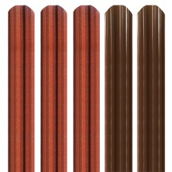 Șipcă metalică gard Lucius 0,5 mm x 11,5 cm Cărămiziu structurat (RAL 3009) + CADOU Șuruburi-2