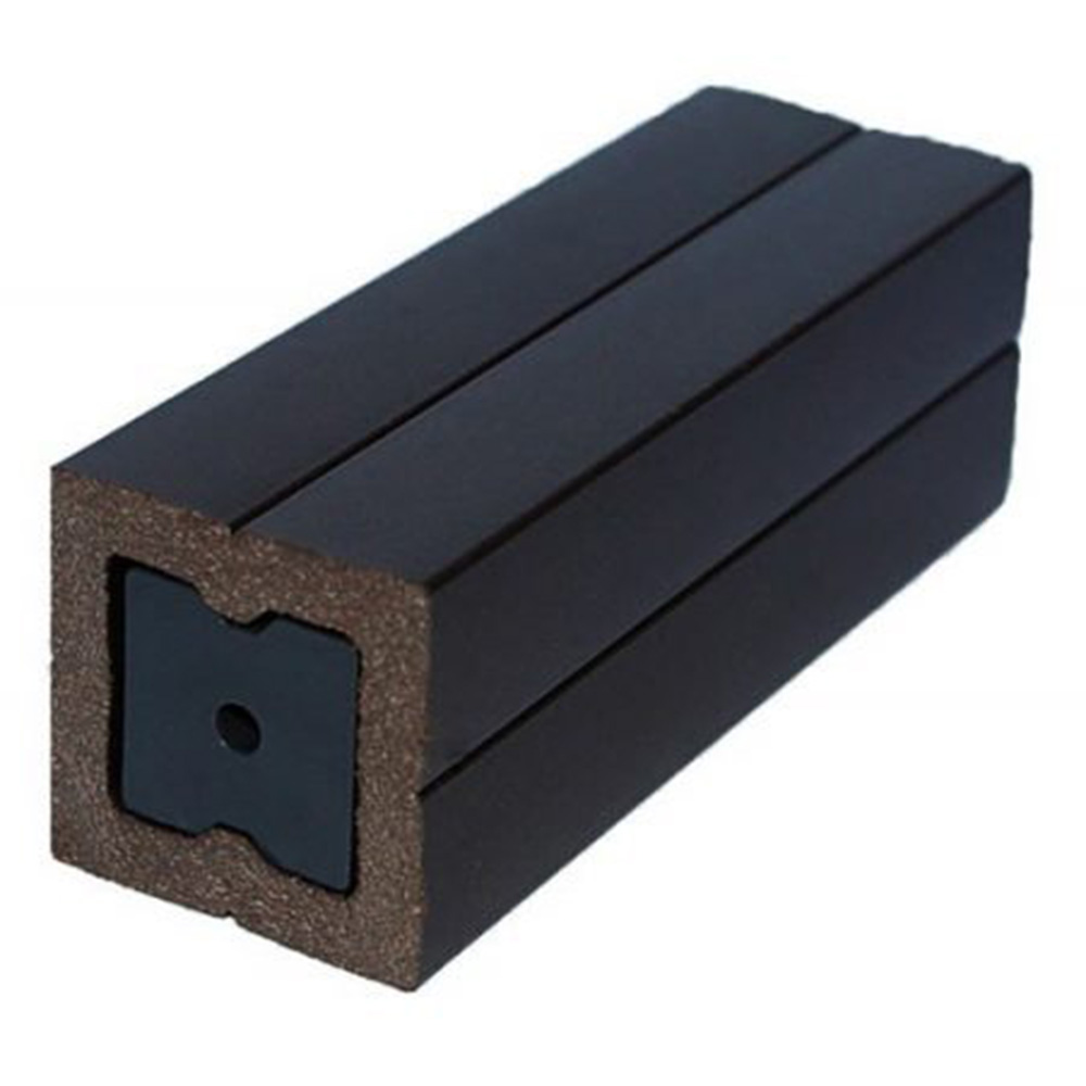 Stâlp gard WPC Trix 3,5 x 3,5 x 200 cm Lucios / Neperiat, Maro închis