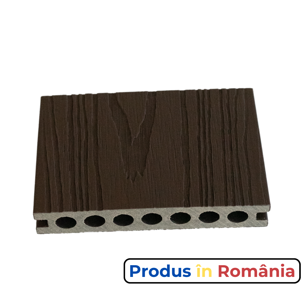 Dușumea exterioră WPC Elite 14 x 2,3 x 240 cm Mat ambele fețe, Ginger