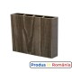 Pardoseală exterioară 3D WPC trafic comercial 14 x 2,1 x 240 cm Periat o față, Maro închis