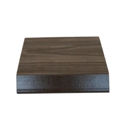 Pardoseală exterioară 3D WPC trafic comercial 14 x 2,1 x 240 cm Periat o față, Maro închis-4