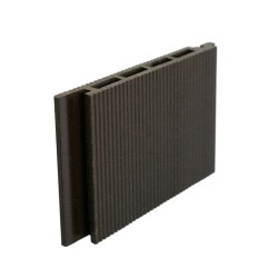 Pardoseală exterioară WPC pentru uz casnic 14,5 x 2,1 x 240 cm Maro închis-6