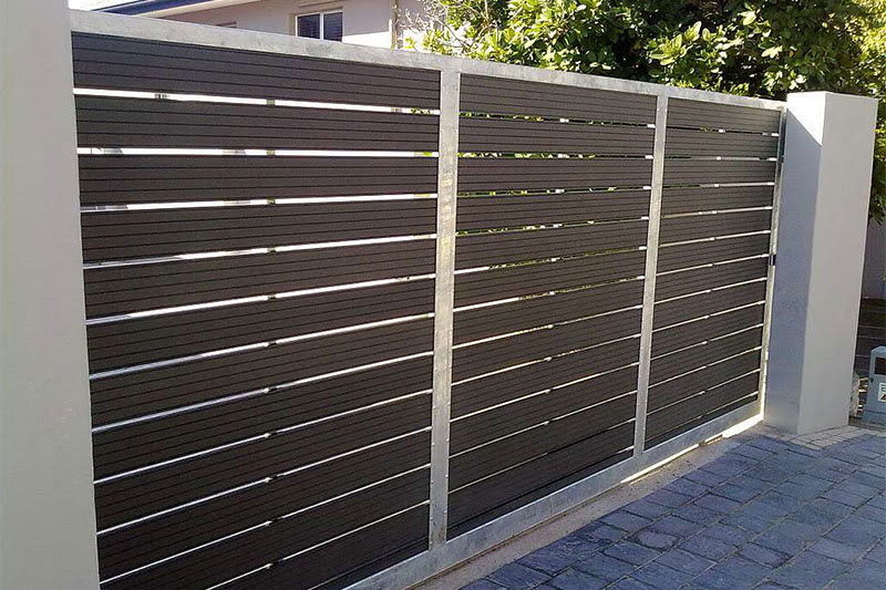Șipcă gard WPC Tara cu rizuri 12 x 2,4 x 200 cm Mat, Maro roșcat