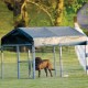 Padoc câini Grivei 2,4x1,2 m, oțel galvanizat, acoperit complet