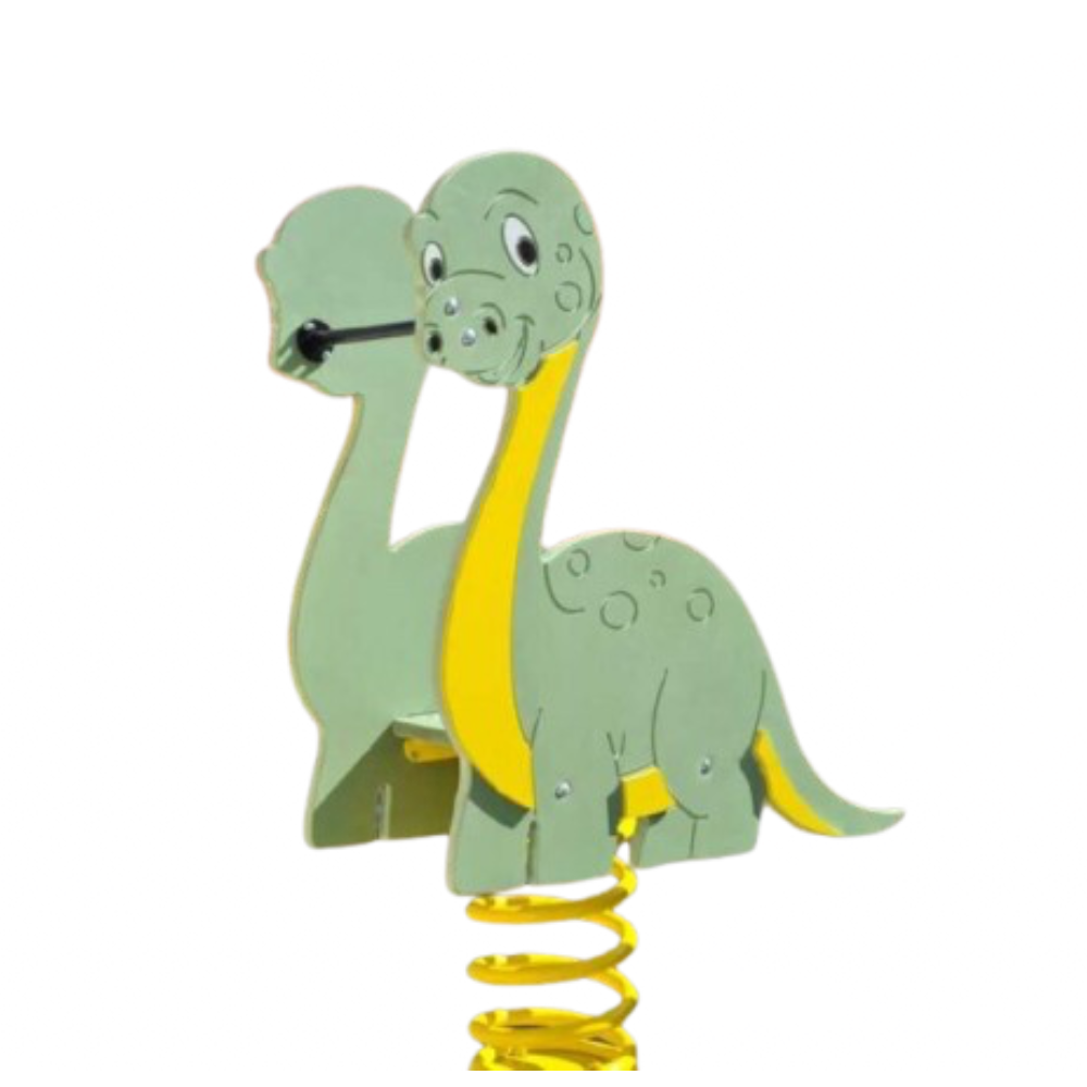 Balansoar copii pe arcuri, figurină Dinozaur, fixare în beton