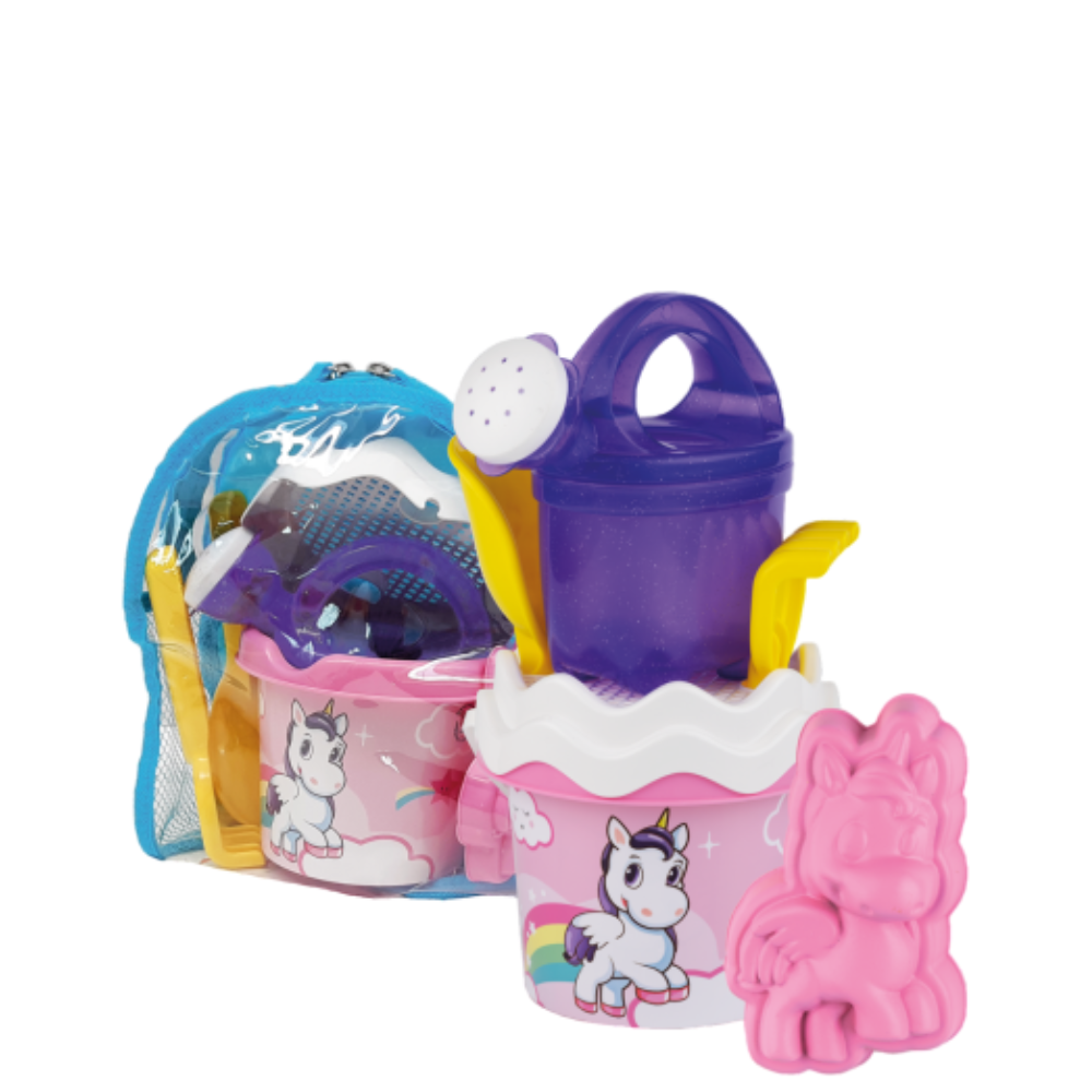 Set jucării pentru nisip Rucsac Unicorn cu unelte