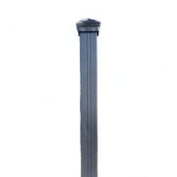 Stâlp gard WPC Shan 9 x 9 x 200 cm Lucios / Neperiat, Gri-1