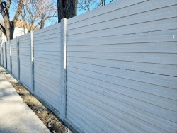 Gard beton Aurora 2,4 m cu stâlpi din beton armat-4
