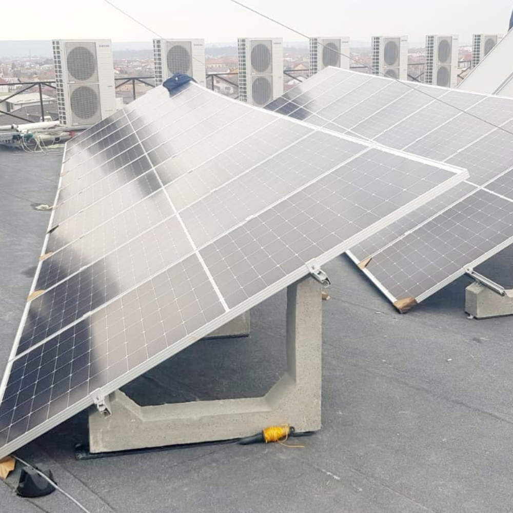 Suport panouri fotovoltaice din beton 25 grade, înalt, Betonix