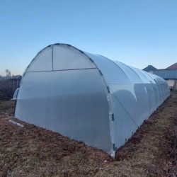 Solar profesional pentru agricultură Cultoplant Transparentă 4 x 16 m 2,8 m Țeavă zincată galvanizată 64 mp Peritată E8 Profesional