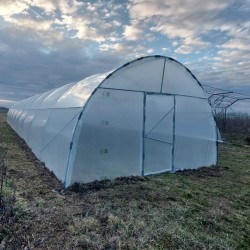 Solar profesional pentru agricultură Cultoplant Transparentă 4 x 22 m 2,8 m Țeavă zincată galvanizată 88 mp Peritată E8 Profesional